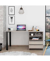 Fm Furniture Pragma 120 Writing Desk, Two Drawers, Two Shelves