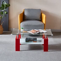 Streamdale Furniture Artisan Rectangle Coffee Table Red