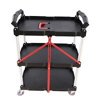 Streamdale Furniture 3-Tier Foldable Service Cart Portable, Effortless, and Versatile