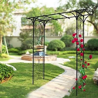 Streamdale Furniture Rust-Resistant Metal Garden Arbor for Climbing Plants