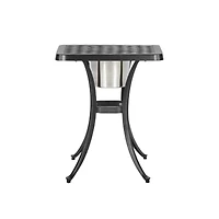 Streamdale Cast Aluminum Bistro Table with Ice Bucket for Summer Dining