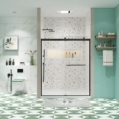 Streamdale Bypass Shower Door, Reversible Opening, 56"-60" x 74