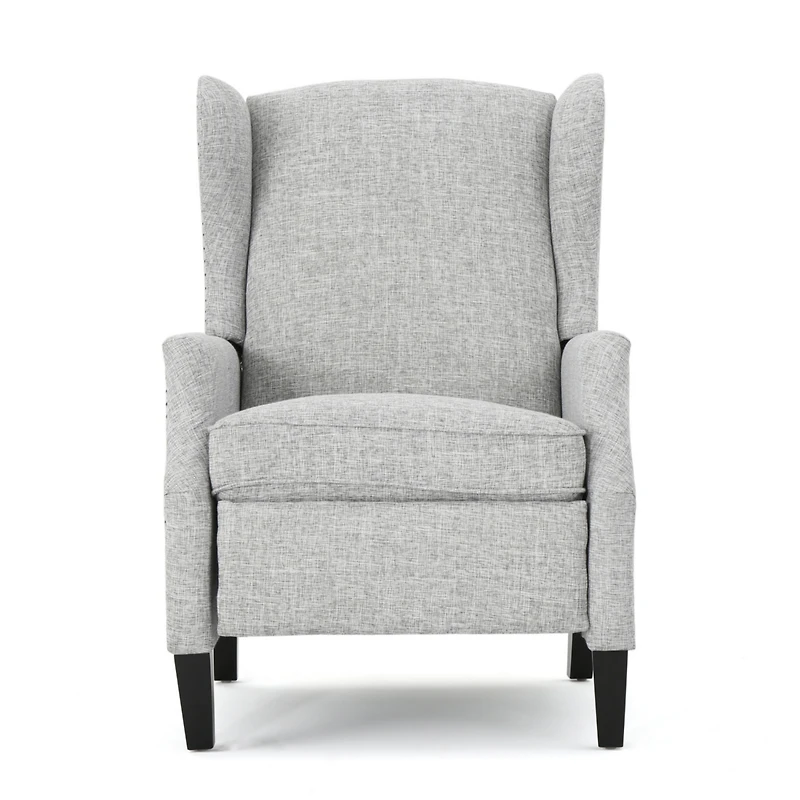 Streamdale Luxurious Wingback Recliner Soft Fabric with Birch Legs