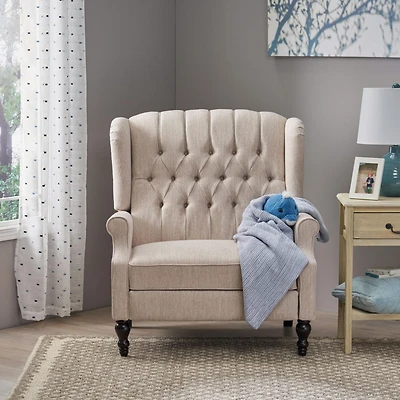Streamdale Diamond Stitch Wingback Manual Recliner Comfort and Style United