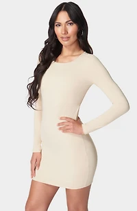 Bebe Women's Tie Back Knit Mini Dress
