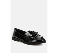 Blaneth Tassel Faux Leather Loafers