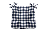 Kate Aurora Country Living Gingham Plaid Checkered Farmhouse Chair Cushion Pads
