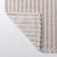 Kate Aurora Modern Lux Ultra Soft & Plush Ribbed Accent Throw Blanket - 50 in. W x 60 L Navy