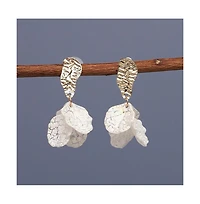 Sohi Women's Dented Drop Earrings