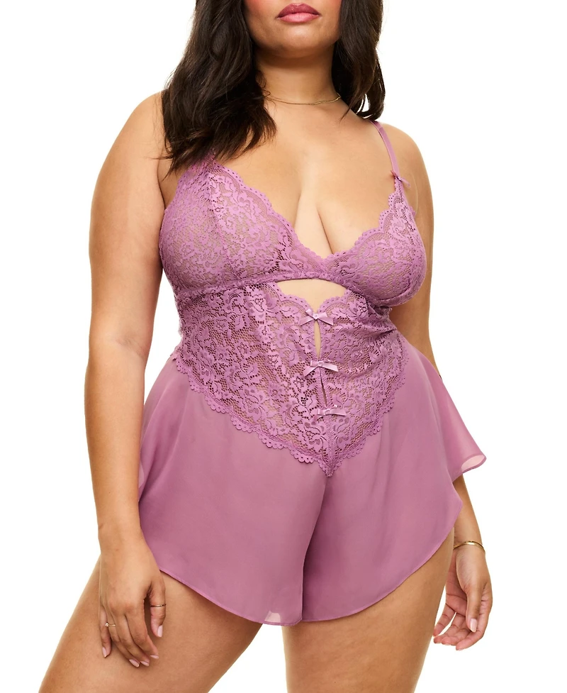 Adore Me Plus Odessa Romper Lingerie