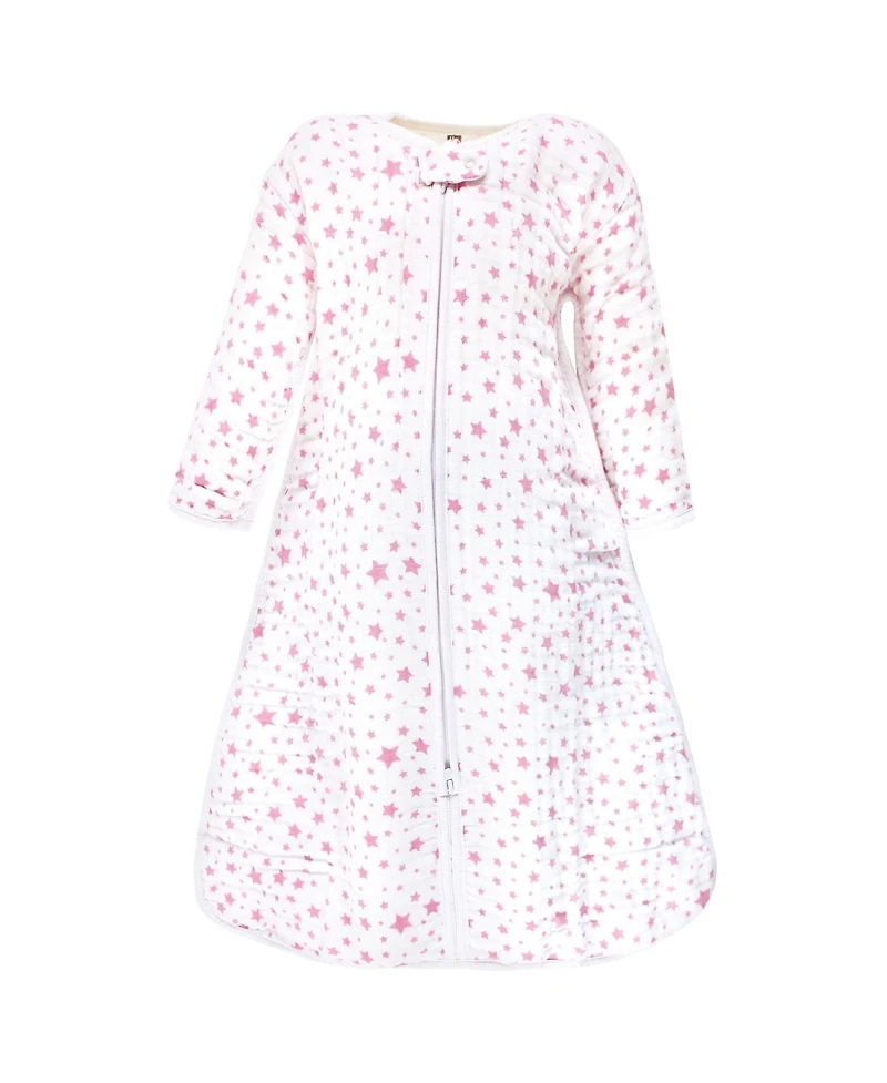 Hudson Baby Baby Girls Hudson Long Sleeve Muslin Sleeping Bag, Wearable Blanket, Sleep Sack, Lemons, 18-24 Months