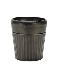 Slickblue Pewter Metal Planter With Tapered Design (Set of 3)