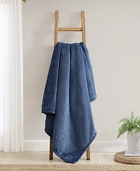 Tommy Bahama Home Solid Ultra Soft Plush Blanket, Full/Queen