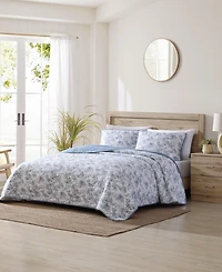 Closeout! Tommy Bahama Home Pen And Ink Reversible Piece Quilt Set