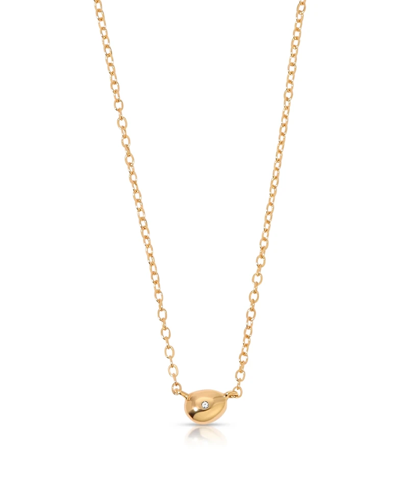 Ettika Polished Dainty Pebble Pendant Necklace