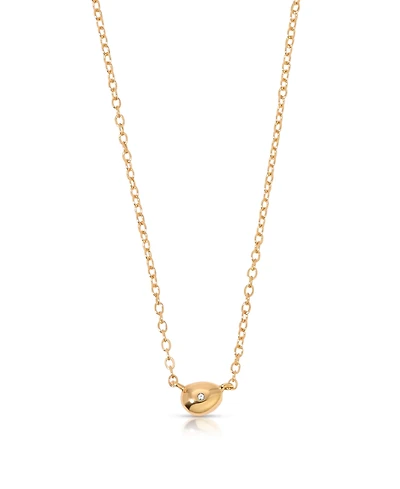 Ettika Polished Dainty Pebble Pendant Necklace