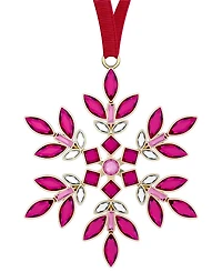 Swarovski Red Crystal Hanging Snowflake Ornament