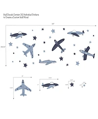 Bedtime Originals Little Aviator Airplane & Stars Wall Decals/Stickers