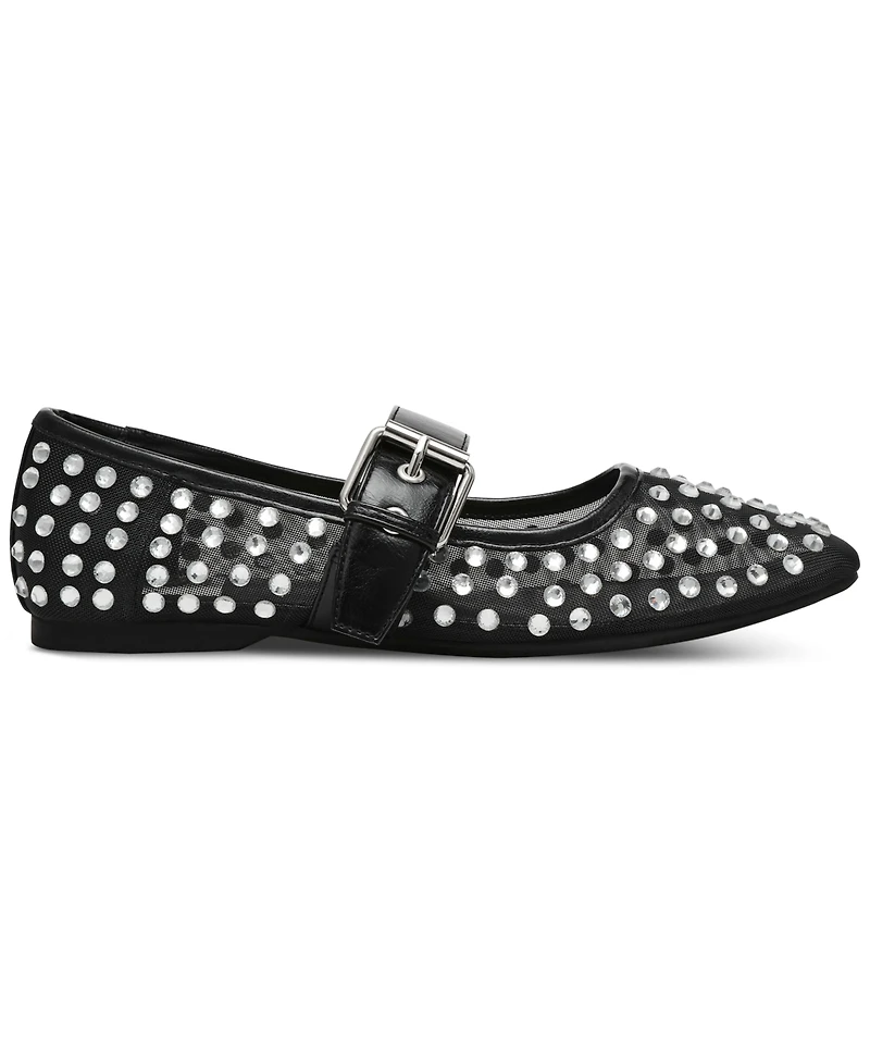 Dv Dolce Vita Women's Mellie Buckle Strap Mesh Mary Jane Flats