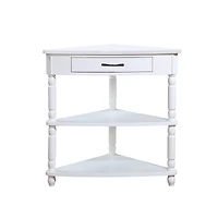 Streamdale Furniture Space-Saving Triangular Corner Table with Solid Wood Legs for Small Spaces