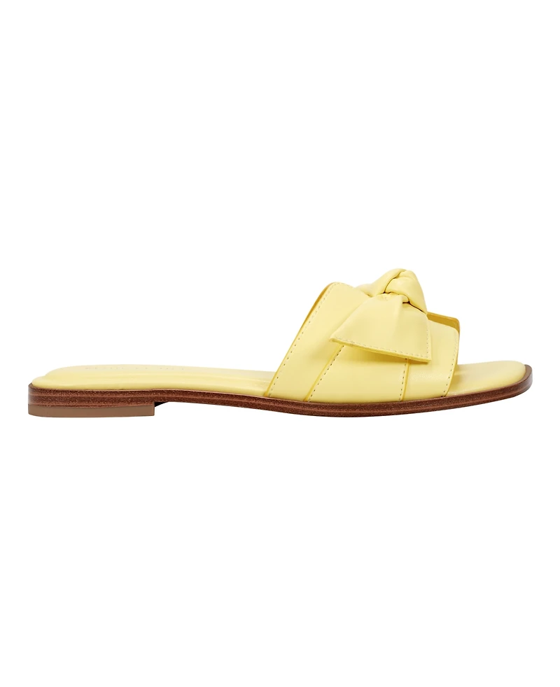 Marc Fisher Women's Finey Square Toe Slip-On Flat Sandals