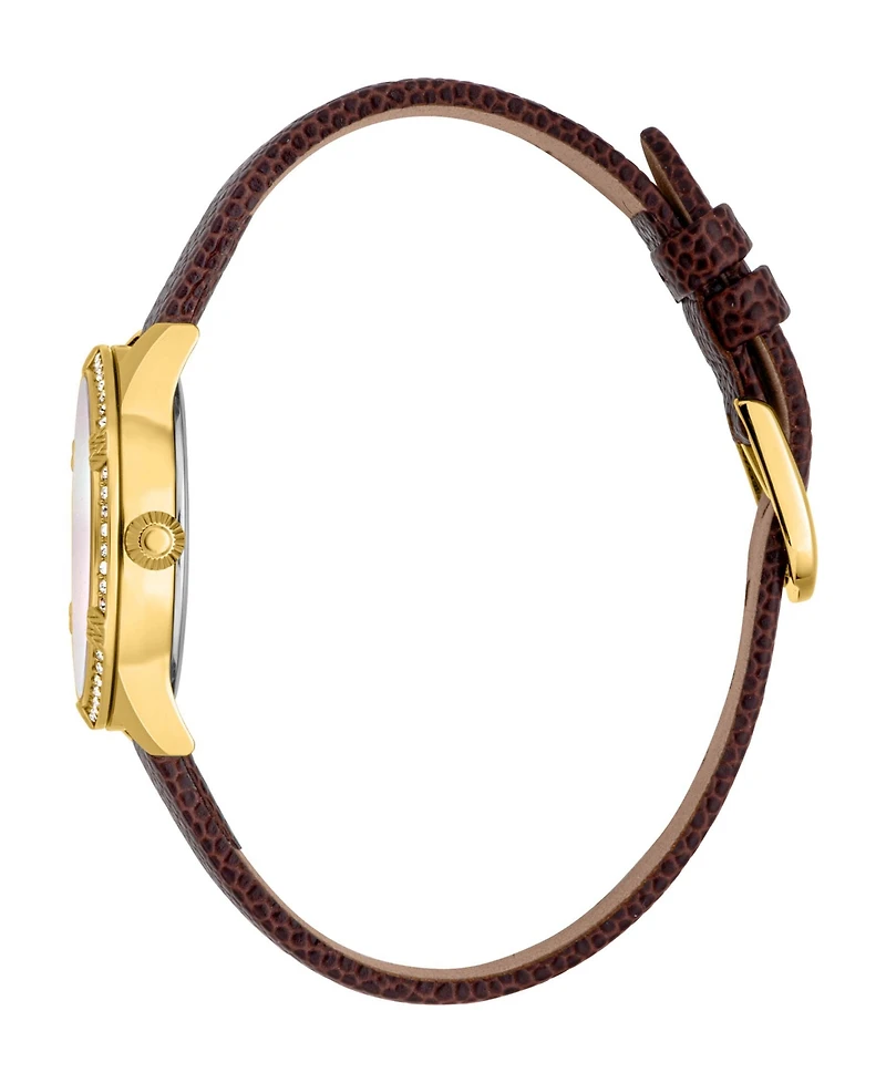 Roberto Cavalli Women's Quartz Brown Leather Watch 30mm