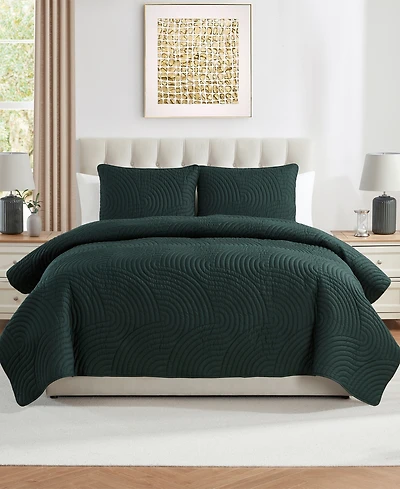 Vcny Home Sands 3-Piece Curved Quilt Set