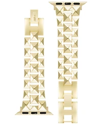 Nine West Women's Gold-Tone Alloy Pyramid Link Bracelet Designed for 38/40/41mm Apple Watch