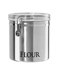 Oggi 150 fl oz Jumbo Stainless Steel "Flour" Clamp Canister