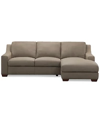 Closeout! Kovner 2-Pc. Leather Sectional Chaise and Sofa Set, Created for Macy's
