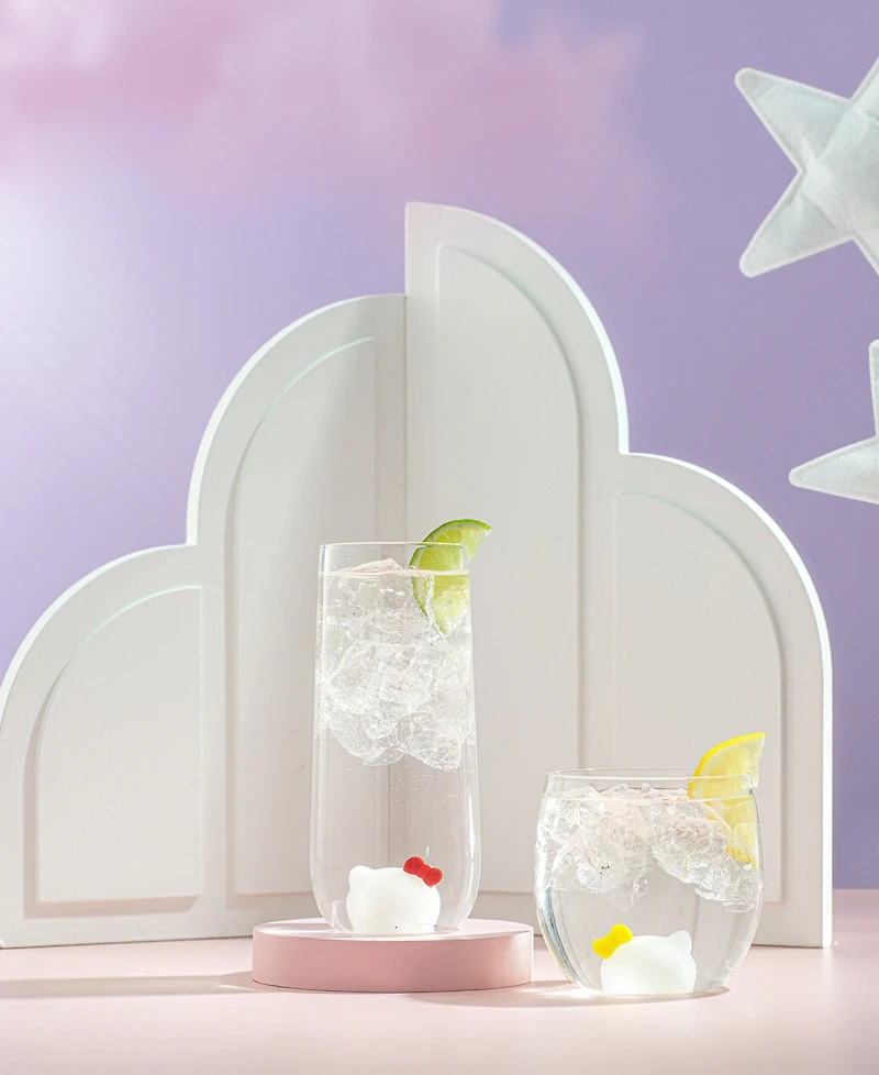 Sanrio Hello Kitty Stemless Short Glasses, Set of 2