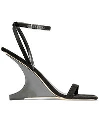 Aaj By Aminah Women's Indigo Wedge Sandals