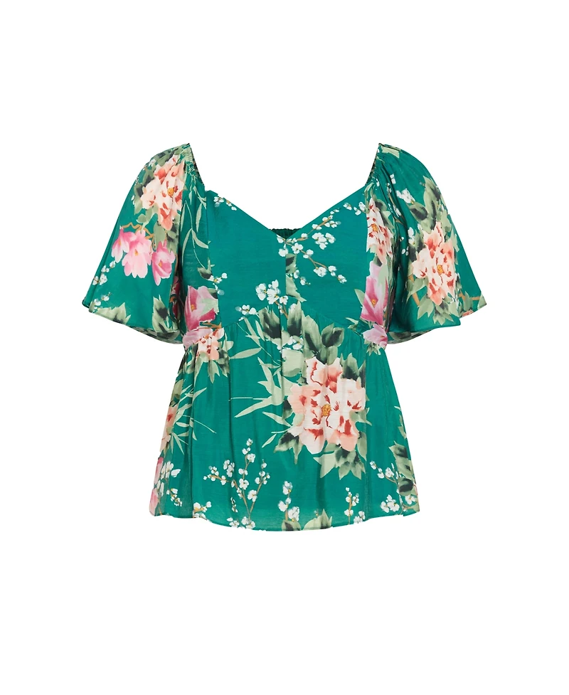 City Chic Women's Marci Print Top