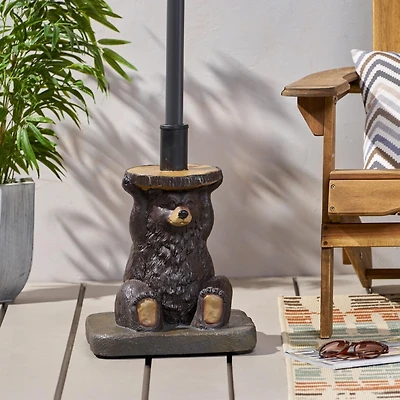 Streamdale Quirkily Refreshing Dark Brown Umbrella Base with Hand-Crafted Details