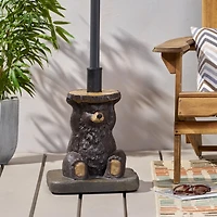 Streamdale Quirkily Refreshing Dark Brown Umbrella Base with Hand-Crafted Details