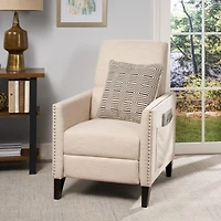 Streamdale Contemporary Push-Back Recliner with Nailhead Accents for Relaxation