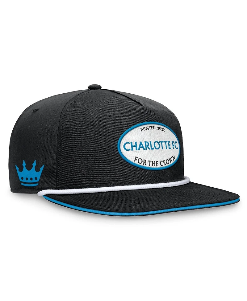 Fanatics Men's Black Charlotte Fc Iron Golf Snapback Hat