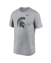 Nike Men's Heather Gray Michigan State Spartans Primetime Legend Logo T-Shirt