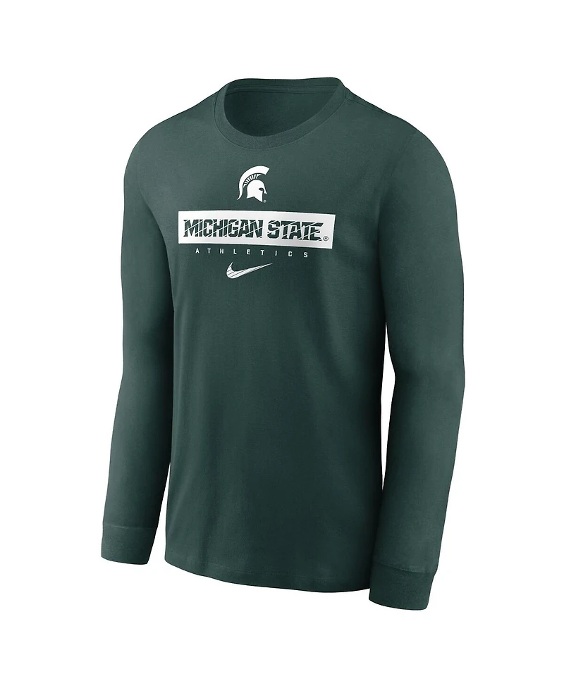Nike Men's Green Michigan State Spartans 2024 Sideline Legend Performance Long Sleeve T-Shirt