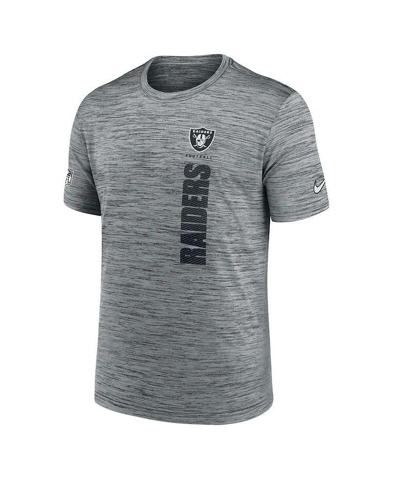 Nike Men's Gray Las Vegas Raiders 2024 Sideline Velocity Performance T-Shirt