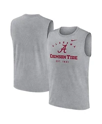Nike Men's Heather Gray Alabama Crimson Tide Primetime Legend Lock Up Performance Muscle Tank Top