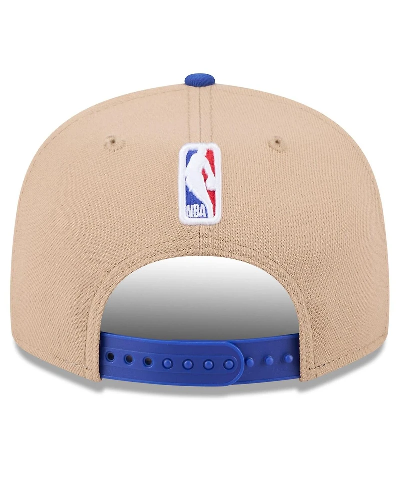 New Era Men's Tan/Royal Philadelphia 76ers 2024 Nba Draft 9FIFTY Snapback Hat