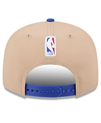 New Era Men's Tan/Royal Philadelphia 76ers 2024 Nba Draft 9FIFTY Snapback Hat
