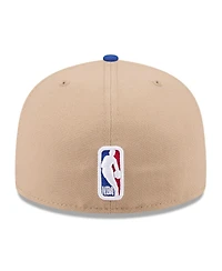 New Era Men's Tan/Blue York Knicks 2024 Nba Draft 59FIFTY Fitted Hat