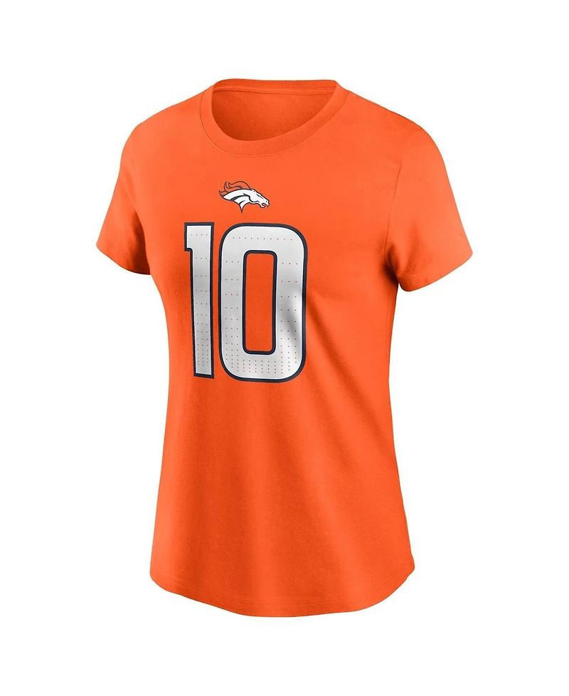 Nike Women's Bo Nix Orange Denver Broncos 2024 Nfl Draft First Round Pick Name Number T-Shirt