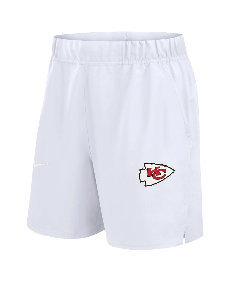 Nike Men's White Kansas City Chiefs Blitz Victory Performance Shorts