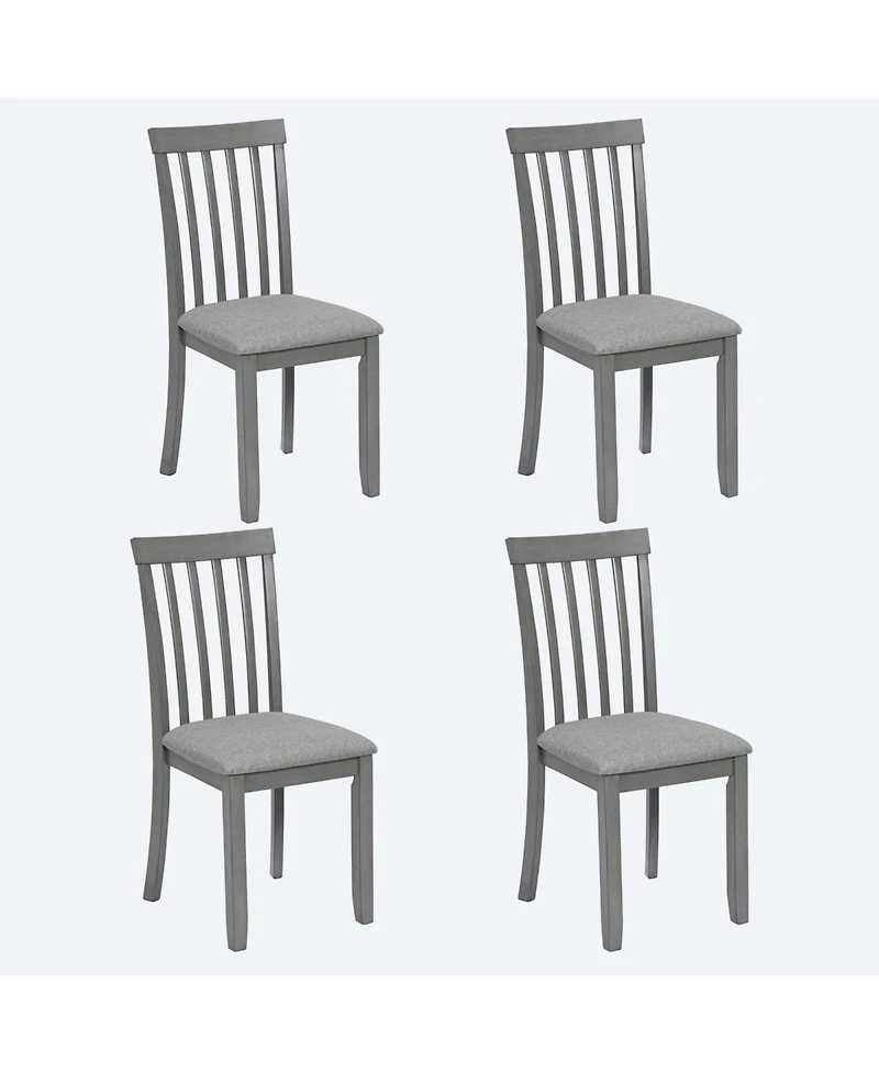 Elegant Solid Wood Upholstered Dining Chair Set of 4 for Comfort and Style
