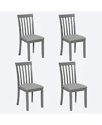 Elegant Solid Wood Upholstered Dining Chair Set of 4 for Comfort and Style