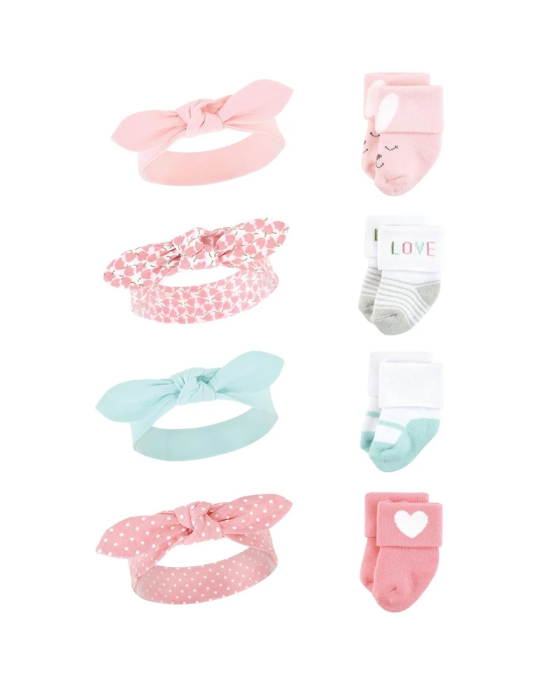 Hudson Baby Baby Girls Hudson 8Pc Headband and Socks Set