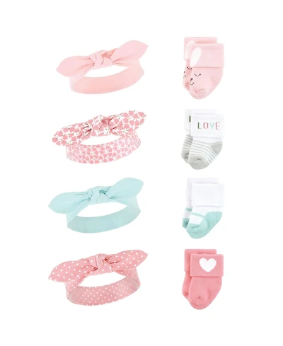 Hudson Baby Baby Girls Hudson 8Pc Headband and Socks Set